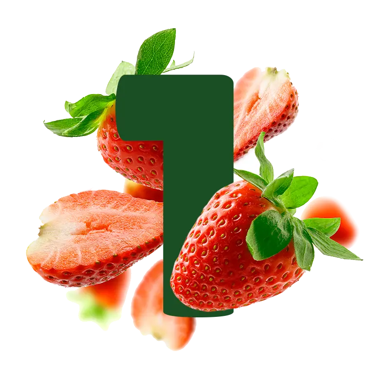 picto avec chiffre 1 avec fraises